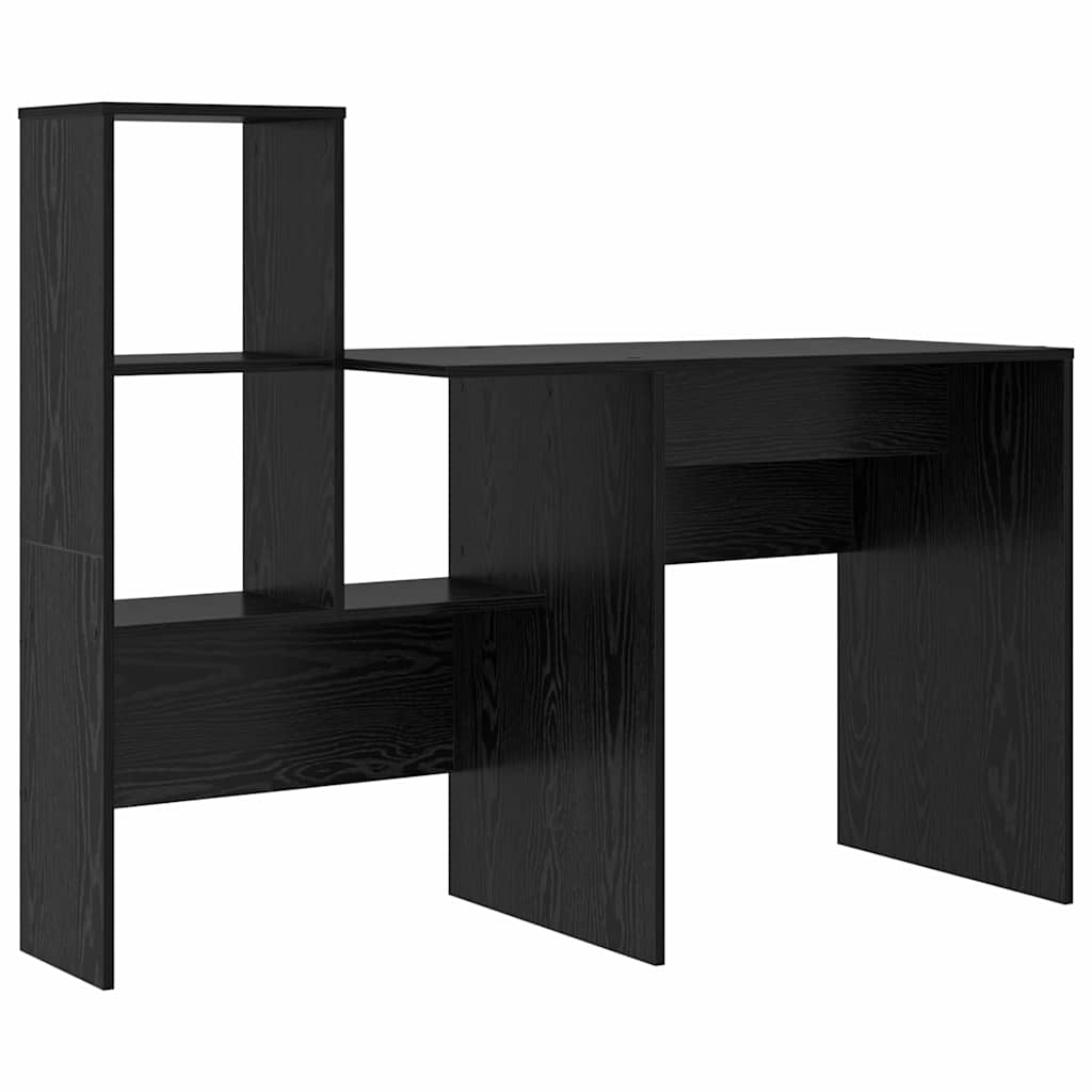 Schreibtisch Schwarz Eichen-Optik Holzwerkstoff