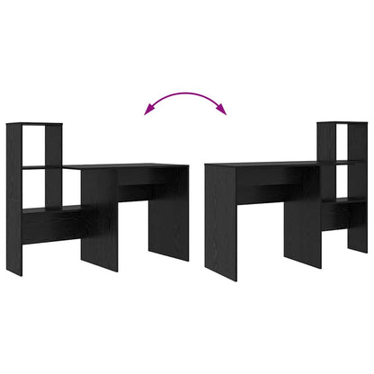 Schreibtisch Schwarz Eichen-Optik Holzwerkstoff
