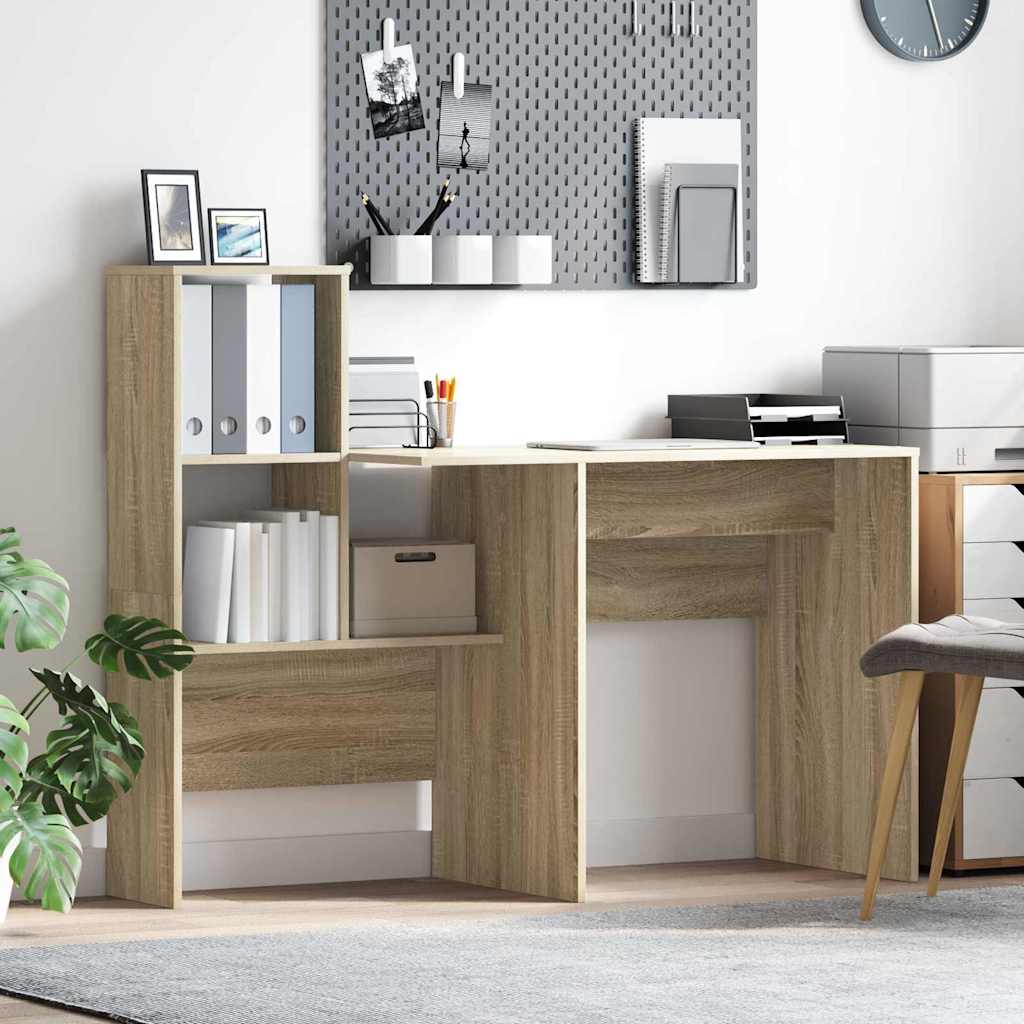 Schreibtisch Sonoma-Eiche Holzwerkstoff 131,5 x 50 x 106,5 cm