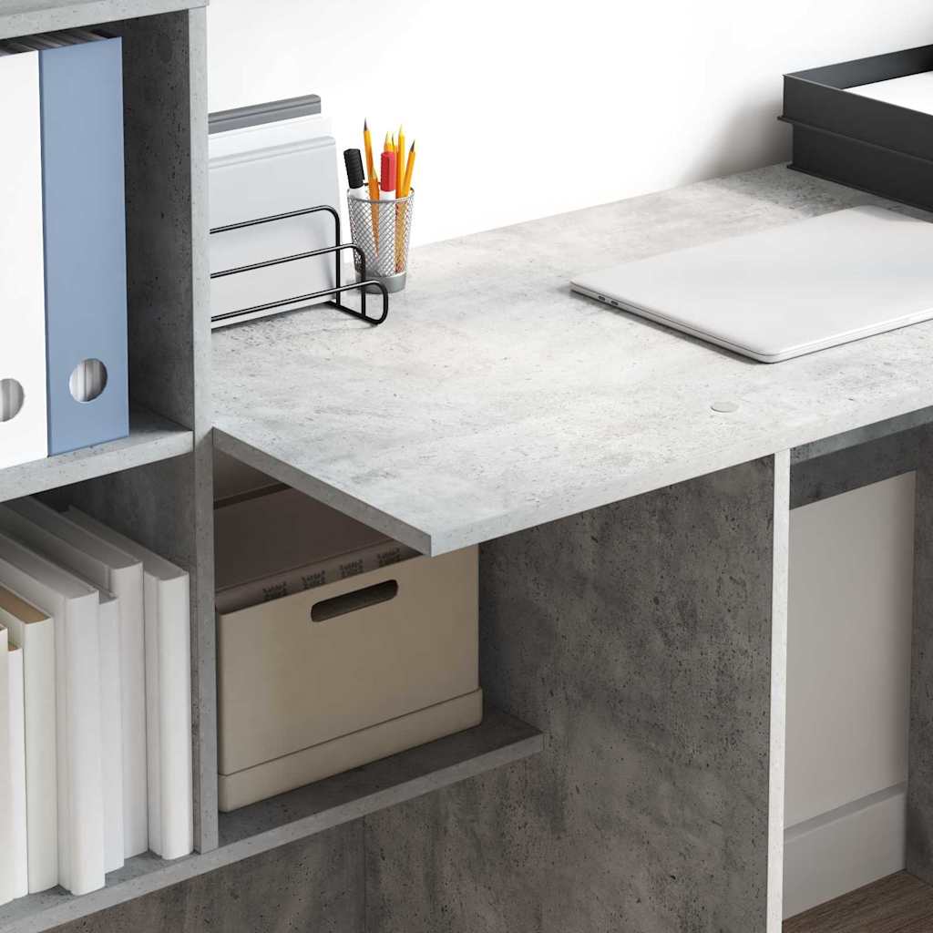 Schreibtisch Beton Grau Holzwerkstoff 131,5 x 50 x 106,5 cm