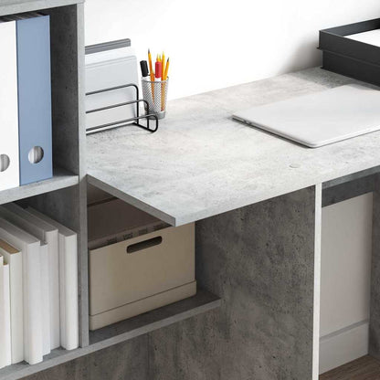 Schreibtisch Beton Grau Holzwerkstoff 131,5 x 50 x 106,5 cm
