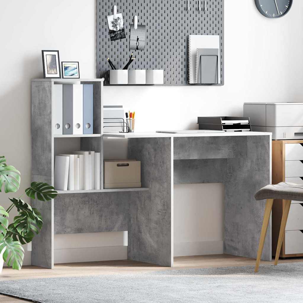 Schreibtisch Beton Grau Holzwerkstoff 131,5 x 50 x 106,5 cm