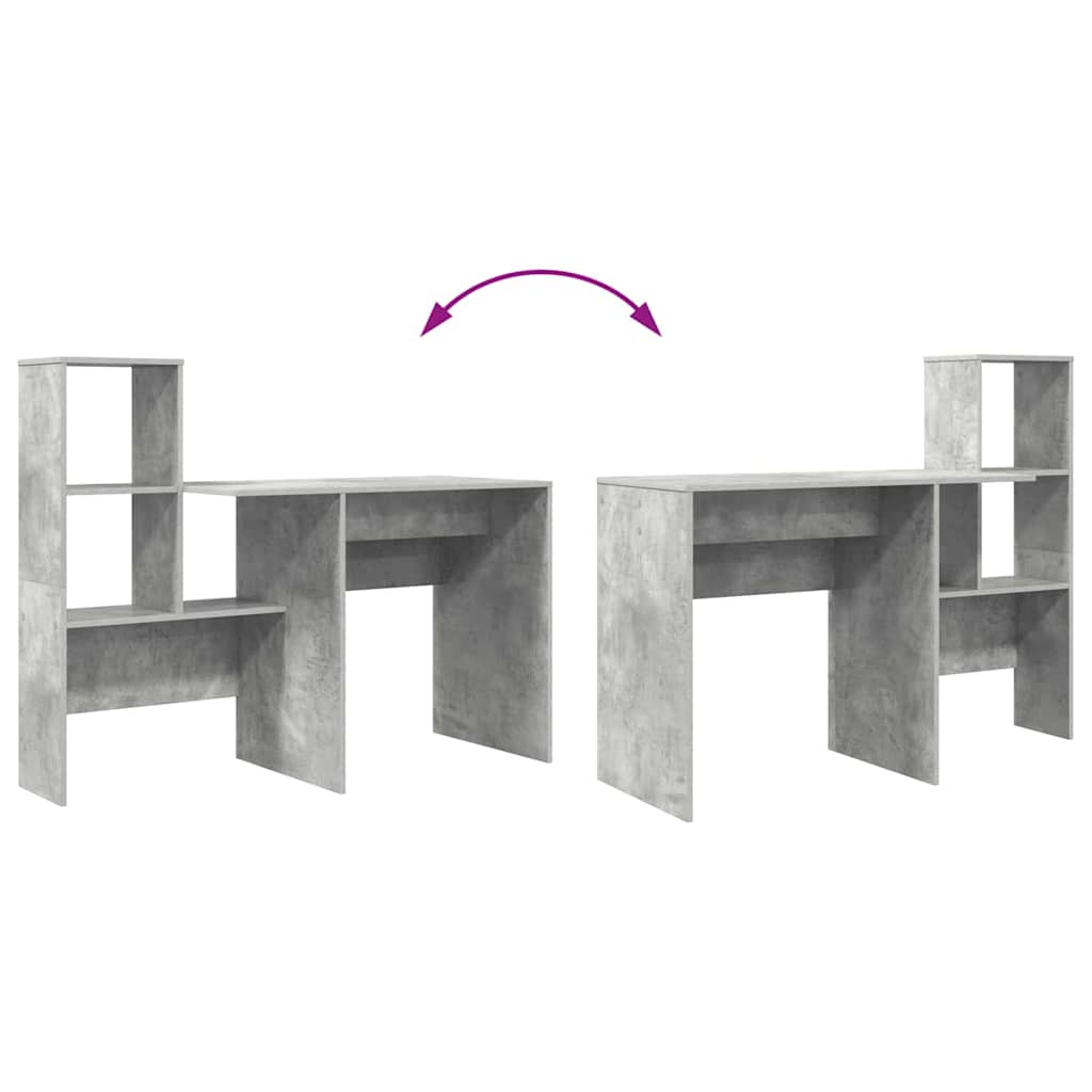 Schreibtisch Beton Grau Holzwerkstoff 131,5 x 50 x 106,5 cm