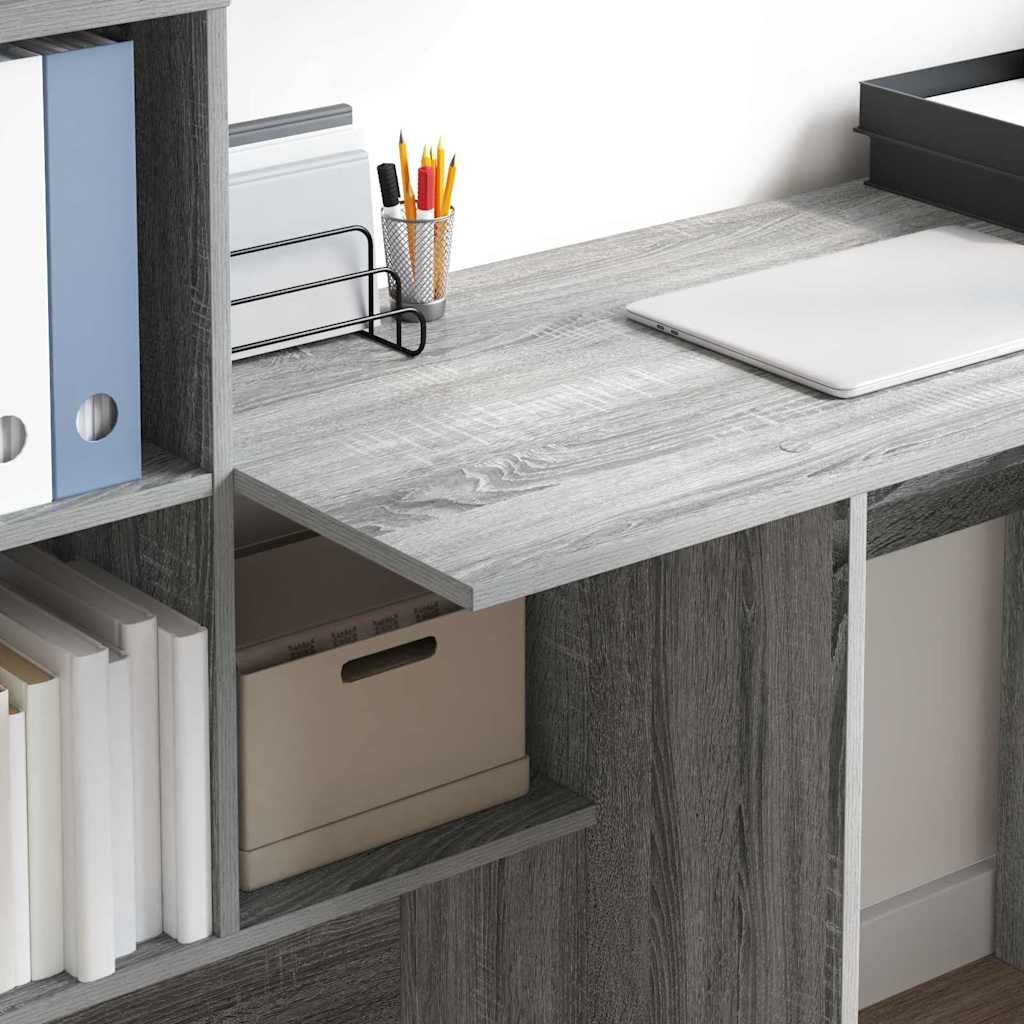 Schreibtisch Graues Sonoma Holzwerkstoff 131,5 x 50 x 106,5 cm