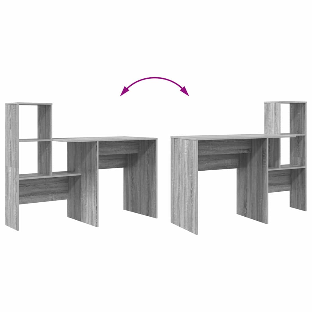 Schreibtisch Graues Sonoma Holzwerkstoff 131,5 x 50 x 106,5 cm