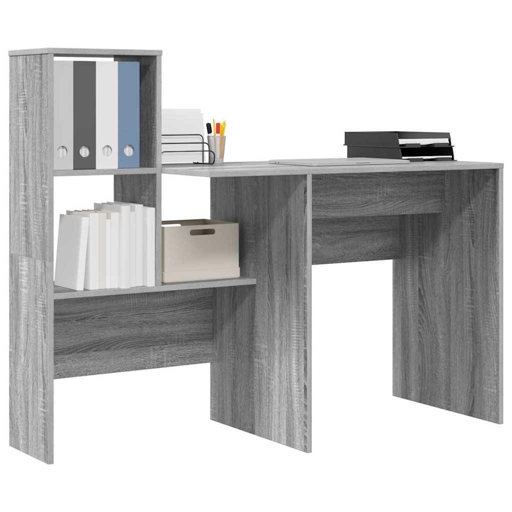 Schreibtisch Graues Sonoma Holzwerkstoff 131,5 x 50 x 106,5 cm
