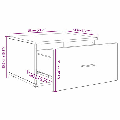 Schubladenschrank 55 x 45 x 31 cm Weiß