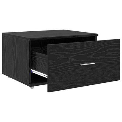 Schubladenschrank 55 x 45 x 31 cm Schwarz Eichen-Optik