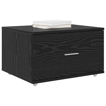 Schubladenschrank 55 x 45 x 31 cm Schwarz Eichen-Optik