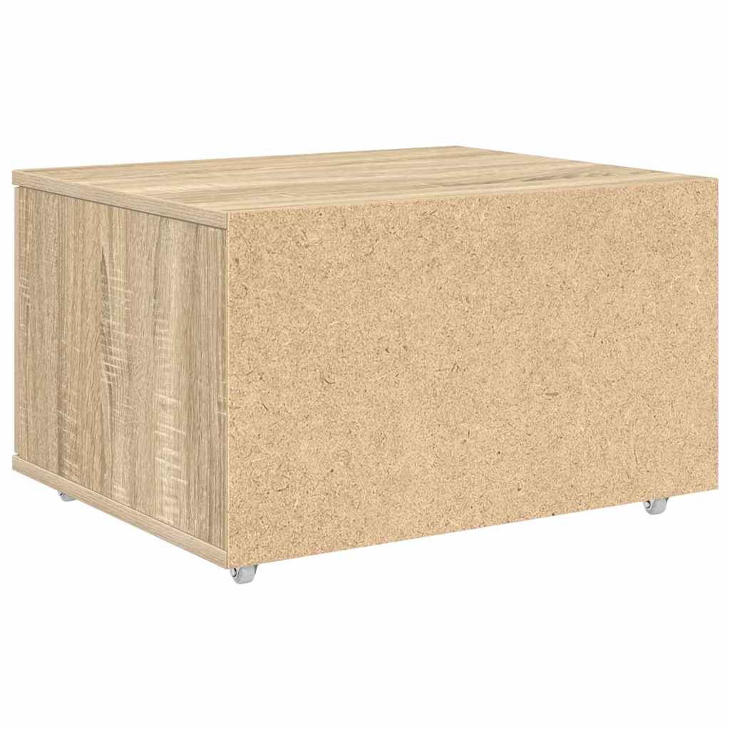 Schubladenschrank mit Rad Braun 55 x 45 x 33,5 cm Holzwerkstoff