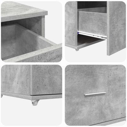 Schubladenschrank 55 x 45 x 31 cm Betongrau