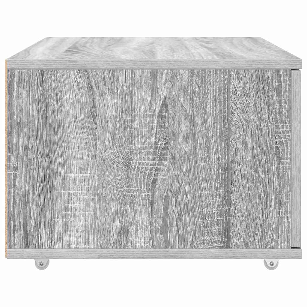Schubladenschrank mit Rad Grau 55 x 45 x 33,5 cm Holzwerkstoff