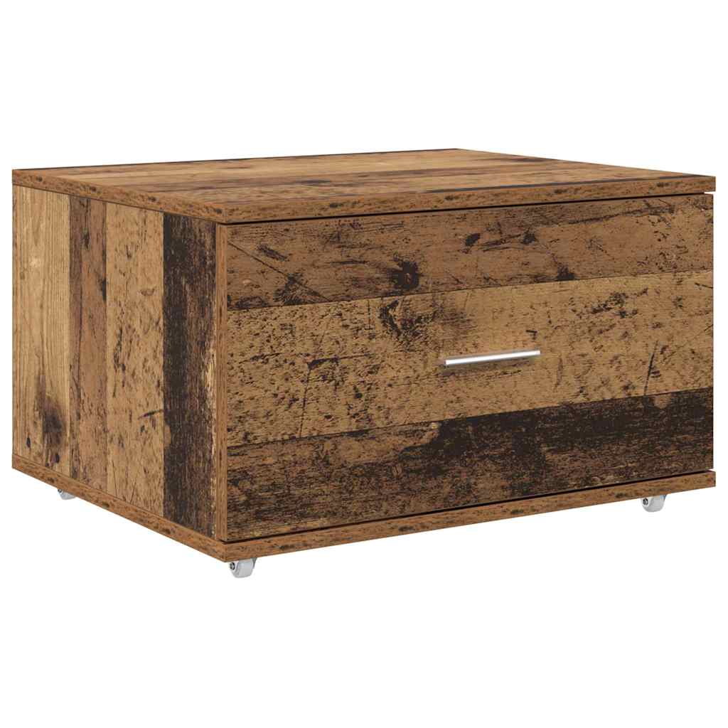 Schubladenschrank mit Rad Braun 55 x 45 x 33,5 cm Holzwerkstoff