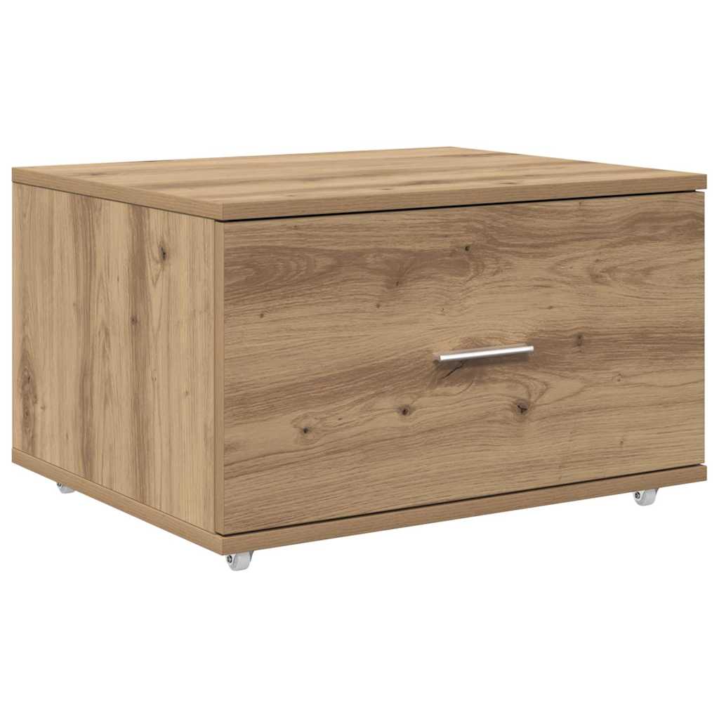 Schubladenschrank mit Rad Braun 55 x 45 x 33,5 cm Holzwerkstoff