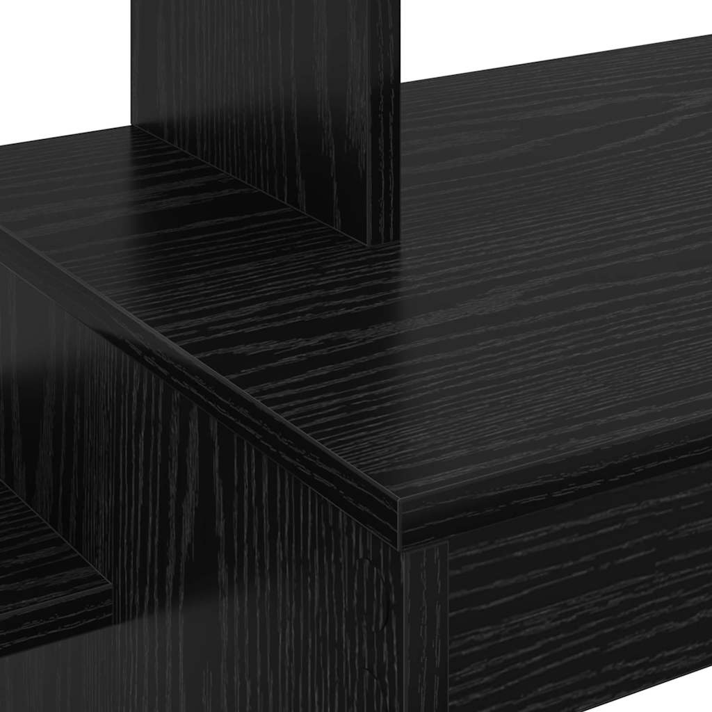 Schreibtisch Schwarz Eichen-Optik Holzwerkstoff