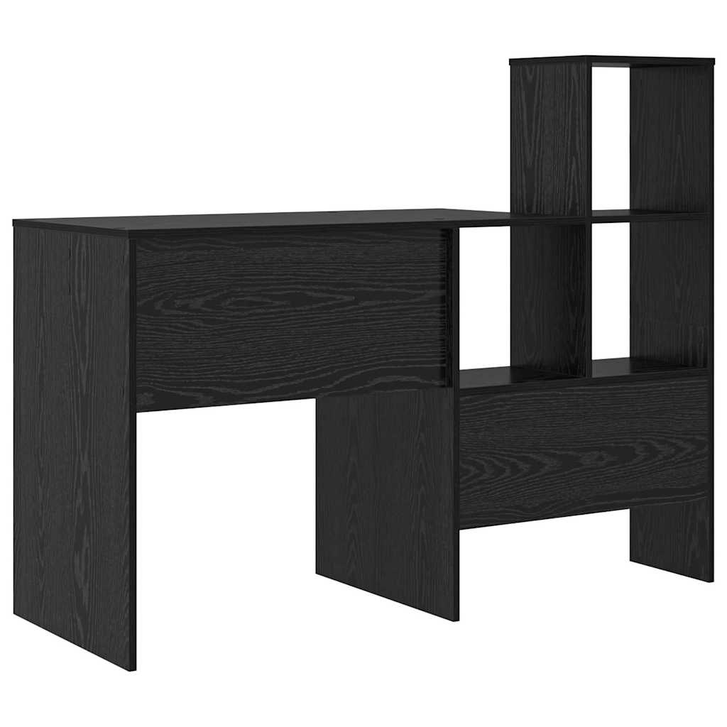 Schreibtisch Schwarz Eichen-Optik Holzwerkstoff