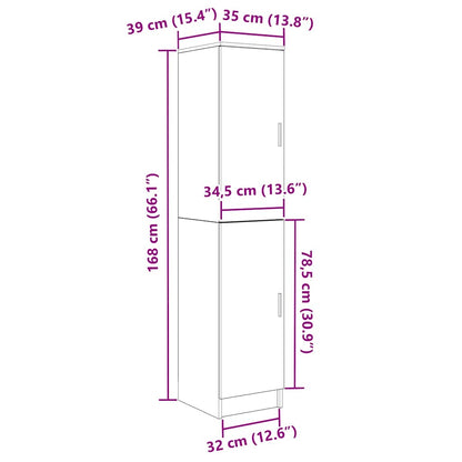 Highboard Weiß 35 x 39 x 168 cm