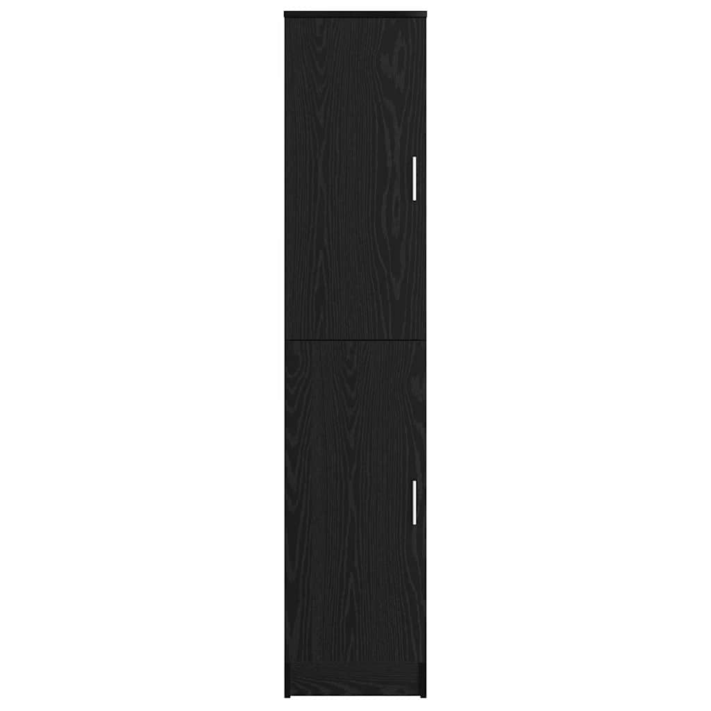 Highboard Schwarz Eichen-Optik 35 x 39 x 168 cm