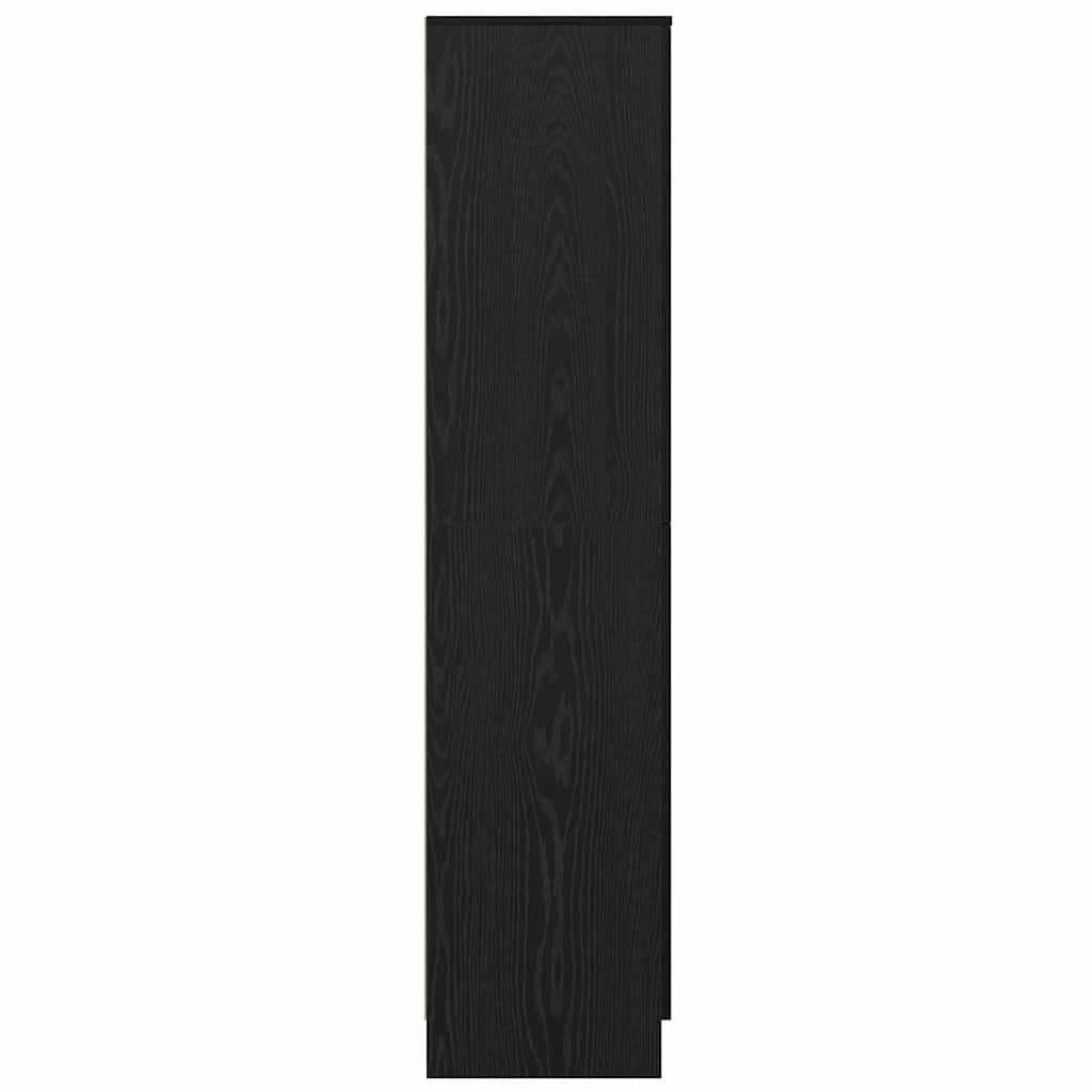 Highboard Schwarz Eichen-Optik 35 x 39 x 168 cm