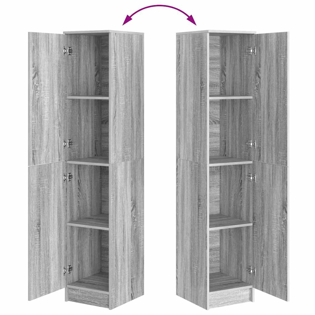 Highboard Sonoma-Grau 35 x 39 x 168 cm