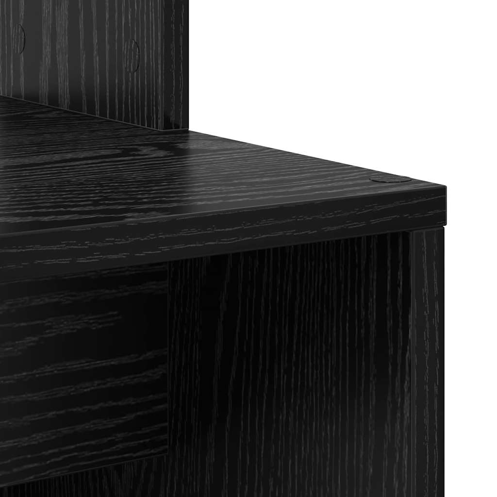 Schreibtisch Schwarz Eichen-Optik Holzwerkstoff