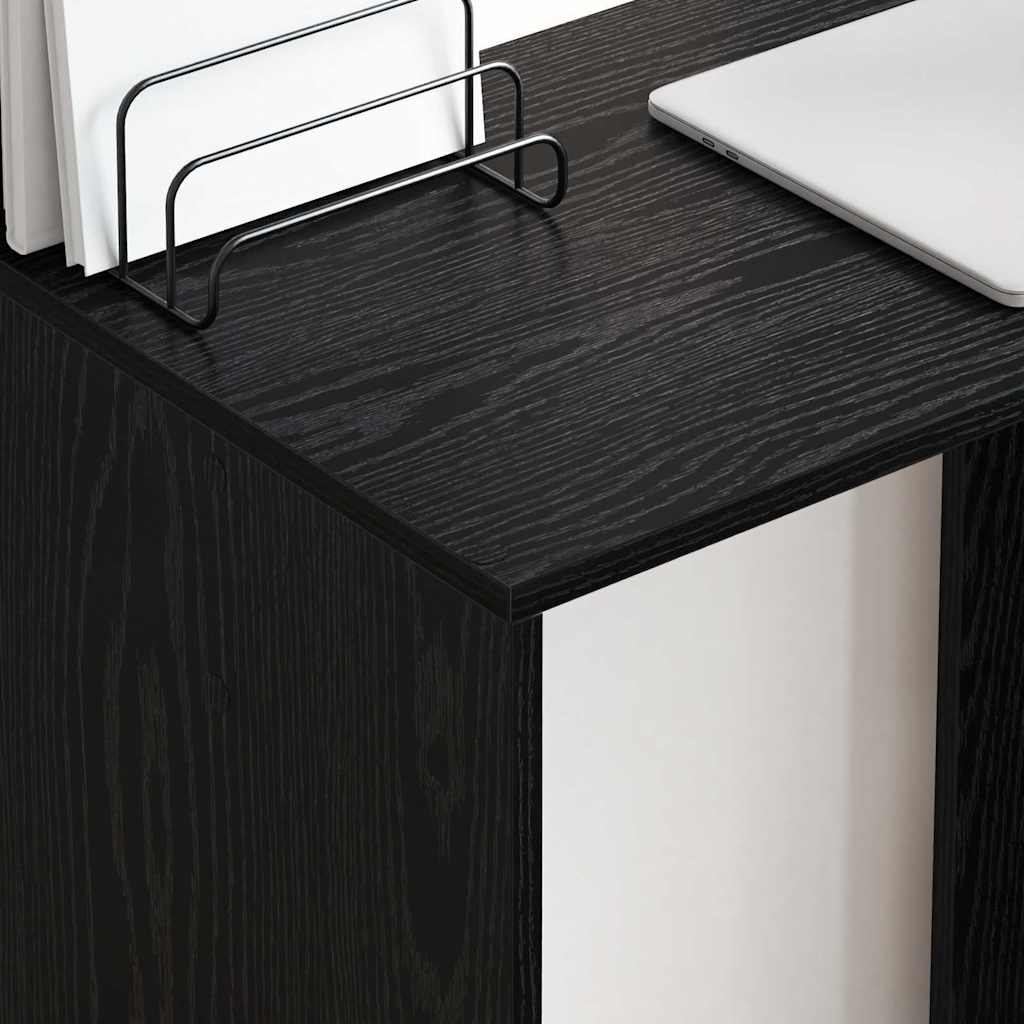 Schreibtisch Schwarz Eichen-Optik Holzwerkstoff