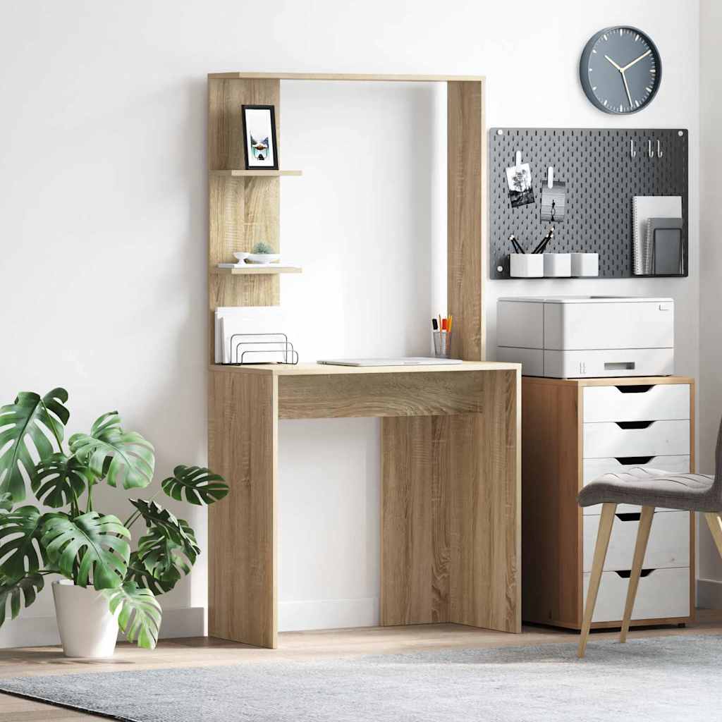 Schreibtisch Sonoma-Eiche Holzwerkstoff 78,5 x 37 x 154,5 cm