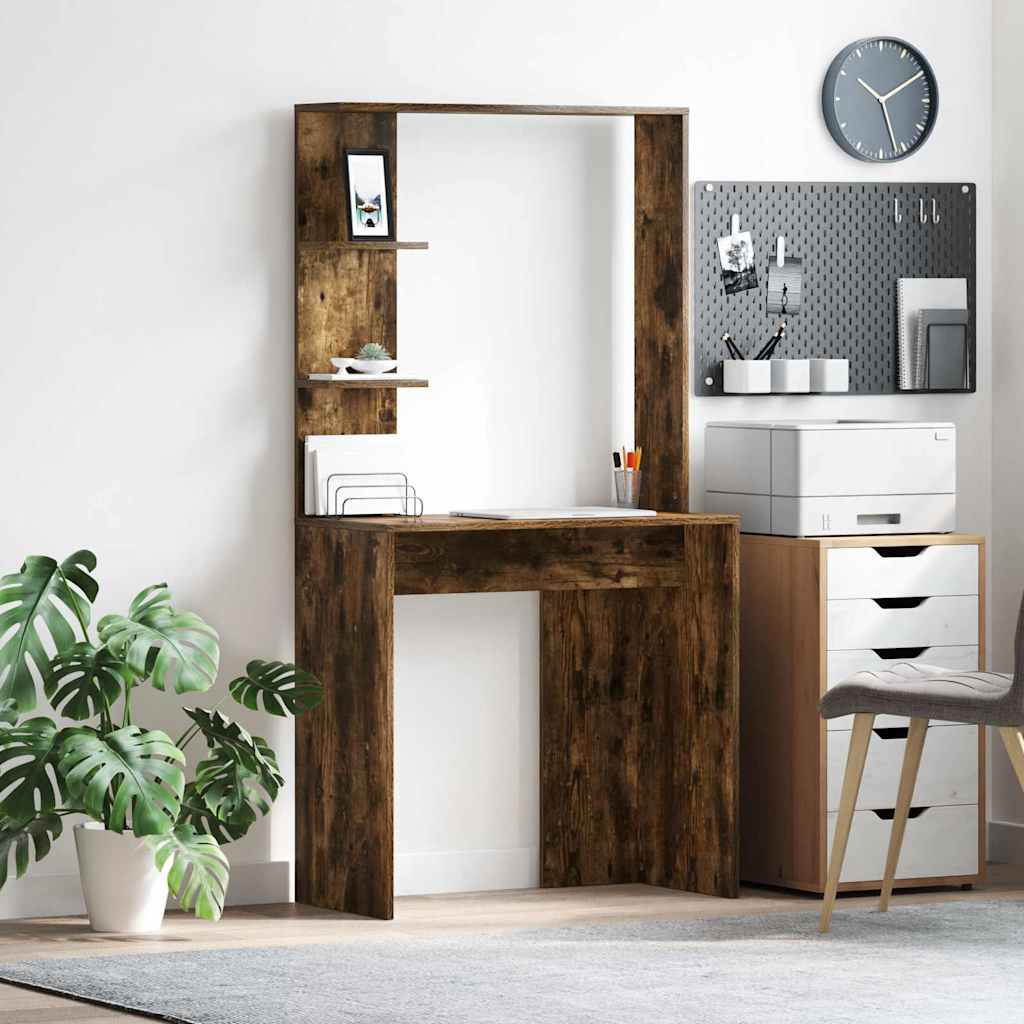 Schreibtisch Geräucherte Eiche Holzwerkstoff