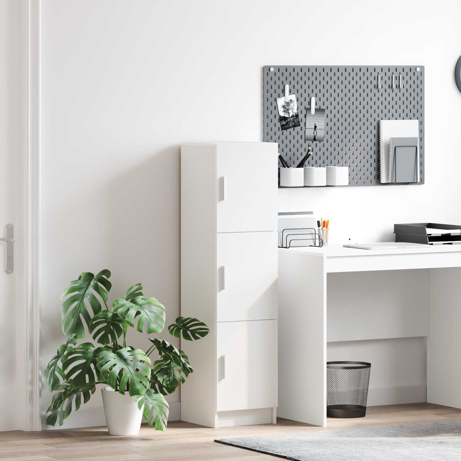Highboard Weiß 31,5 x 32 x 122,5 cm