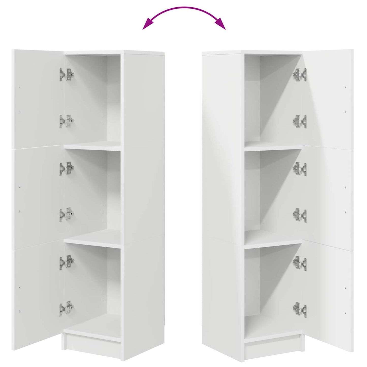 Highboard Weiß 31,5 x 32 x 122,5 cm