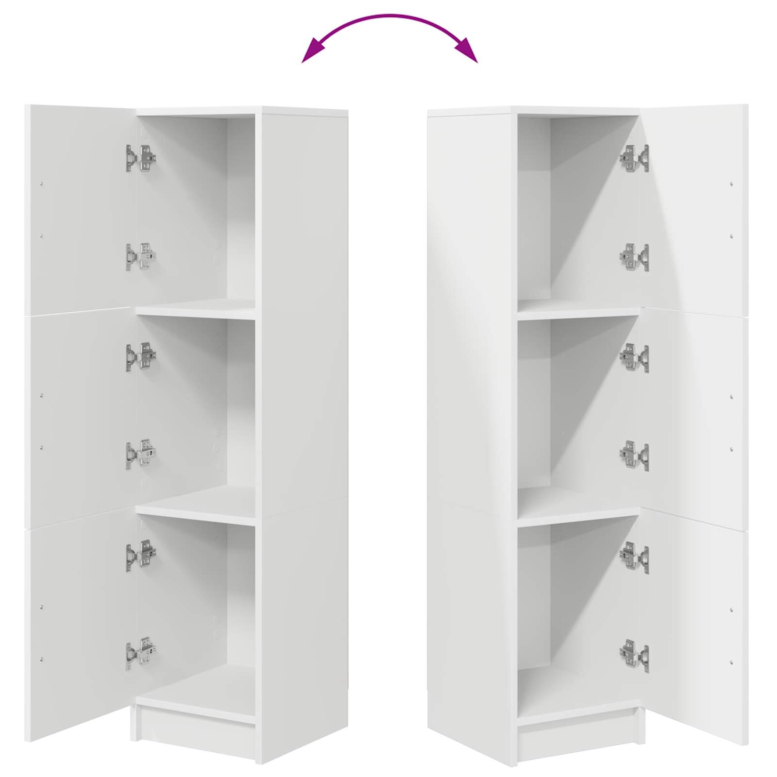 Highboard Weiß 31,5 x 32 x 122,5 cm
