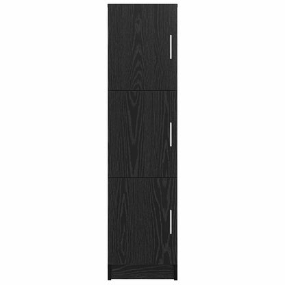 Highboard Schwarz Eichen-Optik 31,5 x 32 x 122,5 cm