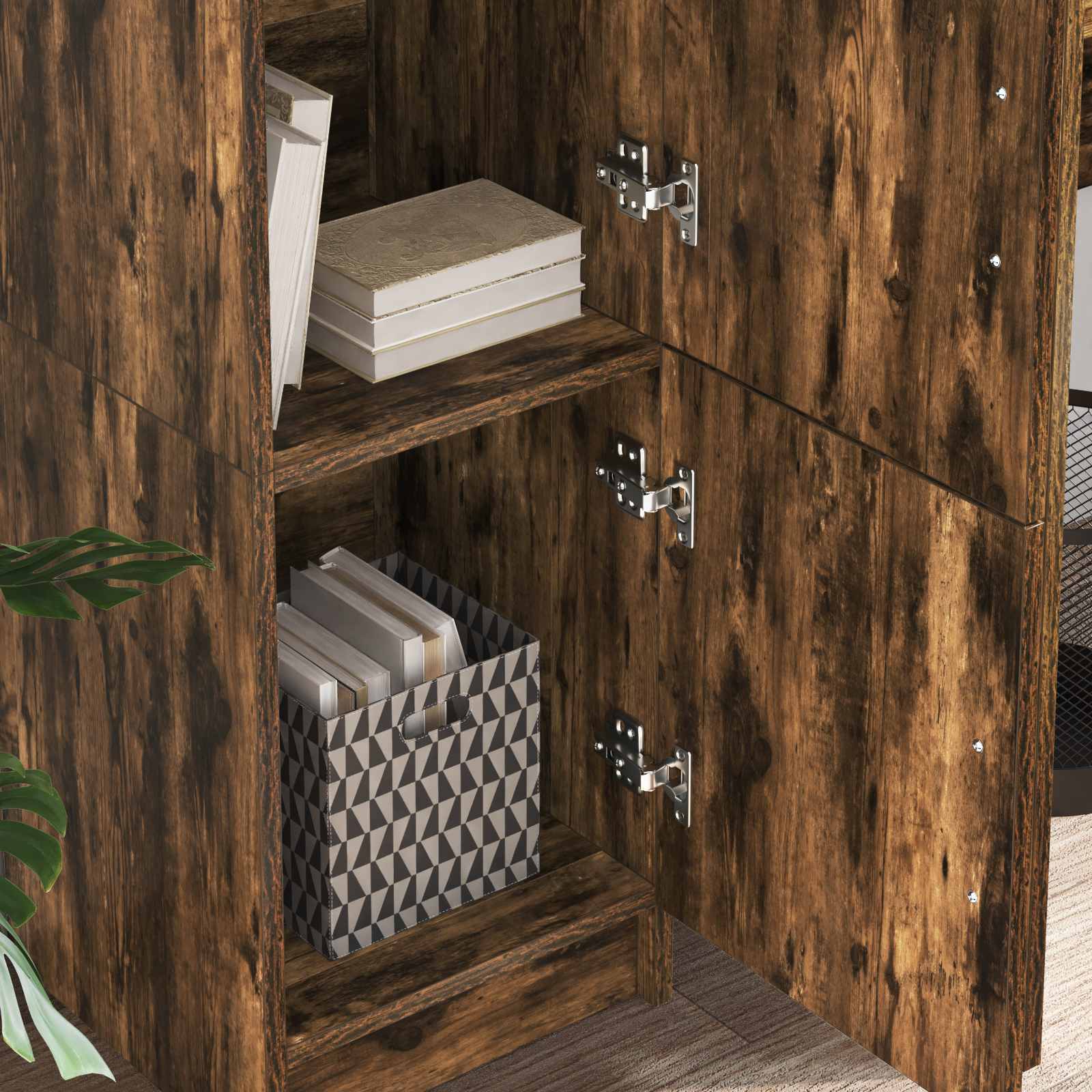 Highboard Geräucherte Eiche 31,5 x 32 x 122,5 cm