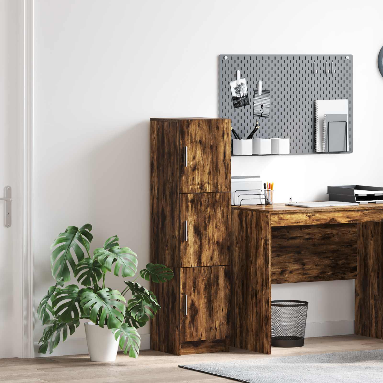 Highboard Geräucherte Eiche 31,5 x 32 x 122,5 cm