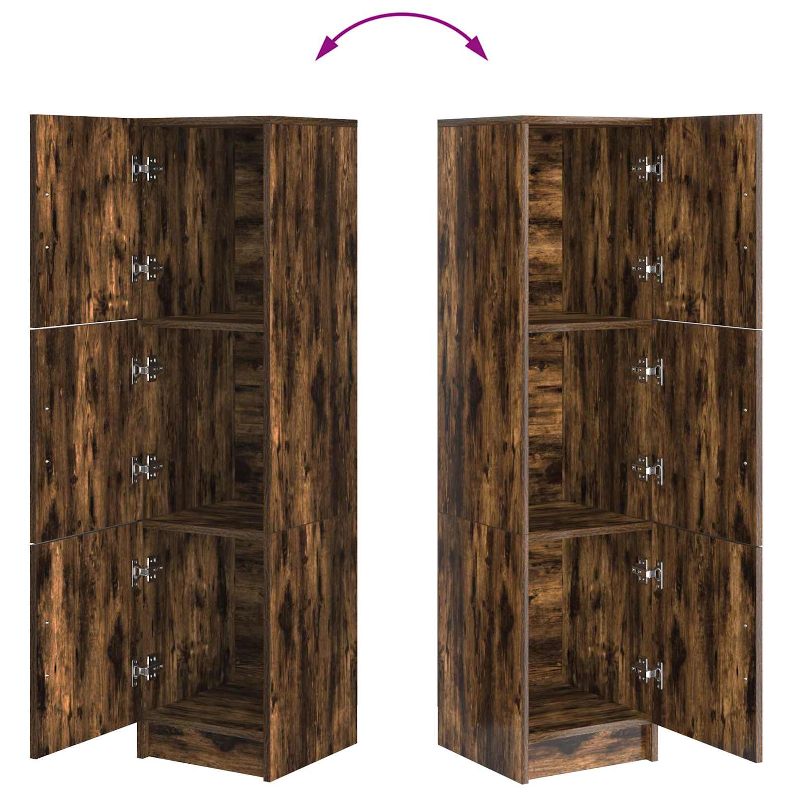 Highboard Geräucherte Eiche 31,5 x 32 x 122,5 cm