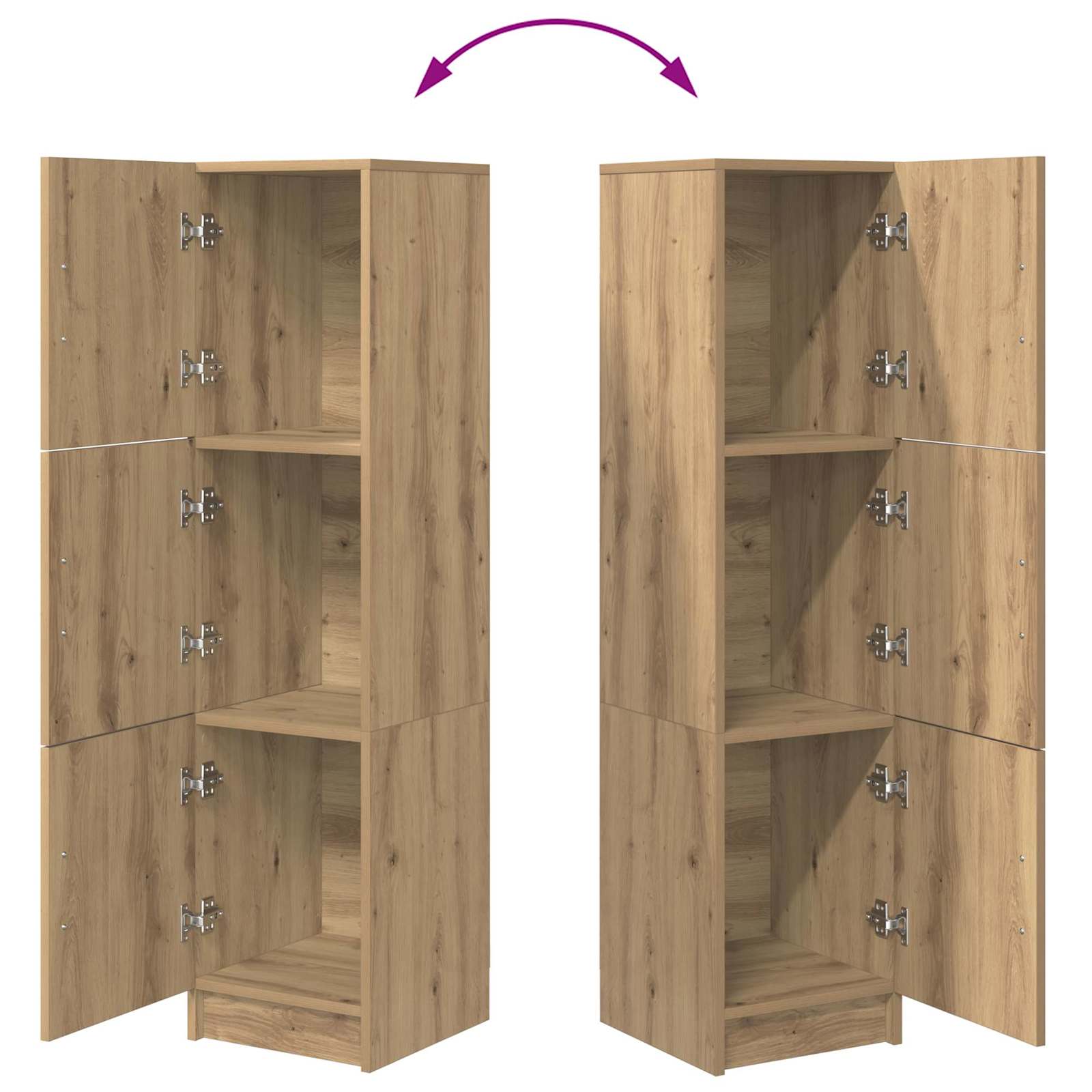 Highboard Artisan-Eiche 31,5 x 32 x 122,5 cm
