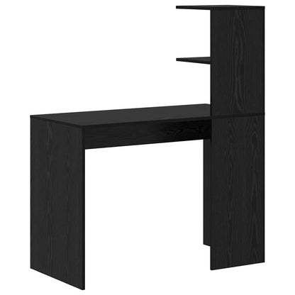 Schreibtisch Schwarz Eichen-Optik 102 x 50 x 124 cm