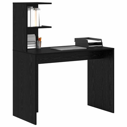 Schreibtisch Schwarz Eichen-Optik 102 x 50 x 124 cm