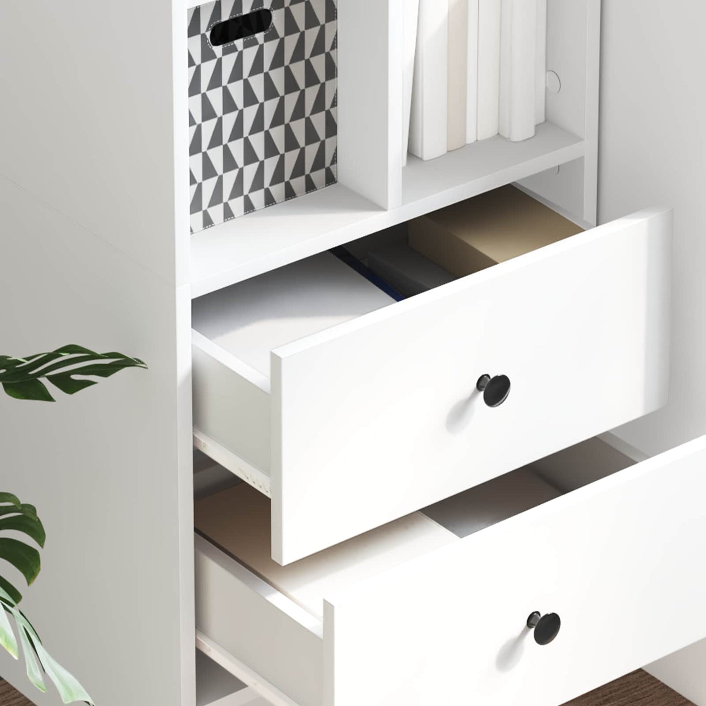 Highboard Weiß 45,5 x 34 x 127 cm