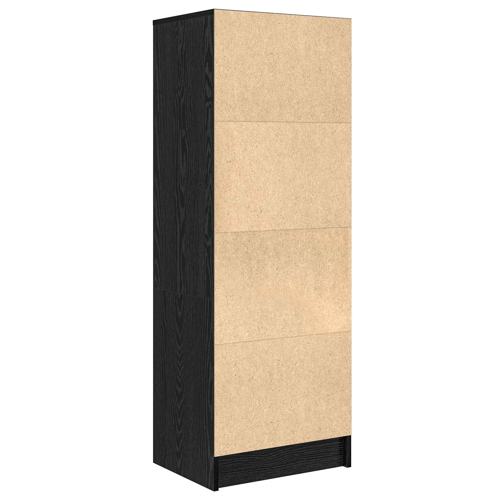 Highboard Schwarz Eichen-Optik 45,5 x 34 x 127 cm