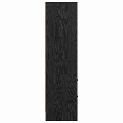 Highboard Schwarz Eichen-Optik 45,5 x 34 x 127 cm