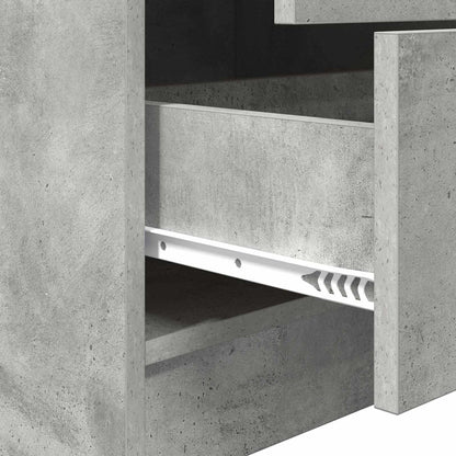 Highboard mit Schubladen Beton Grau 45,5 x 34 x 127 cm