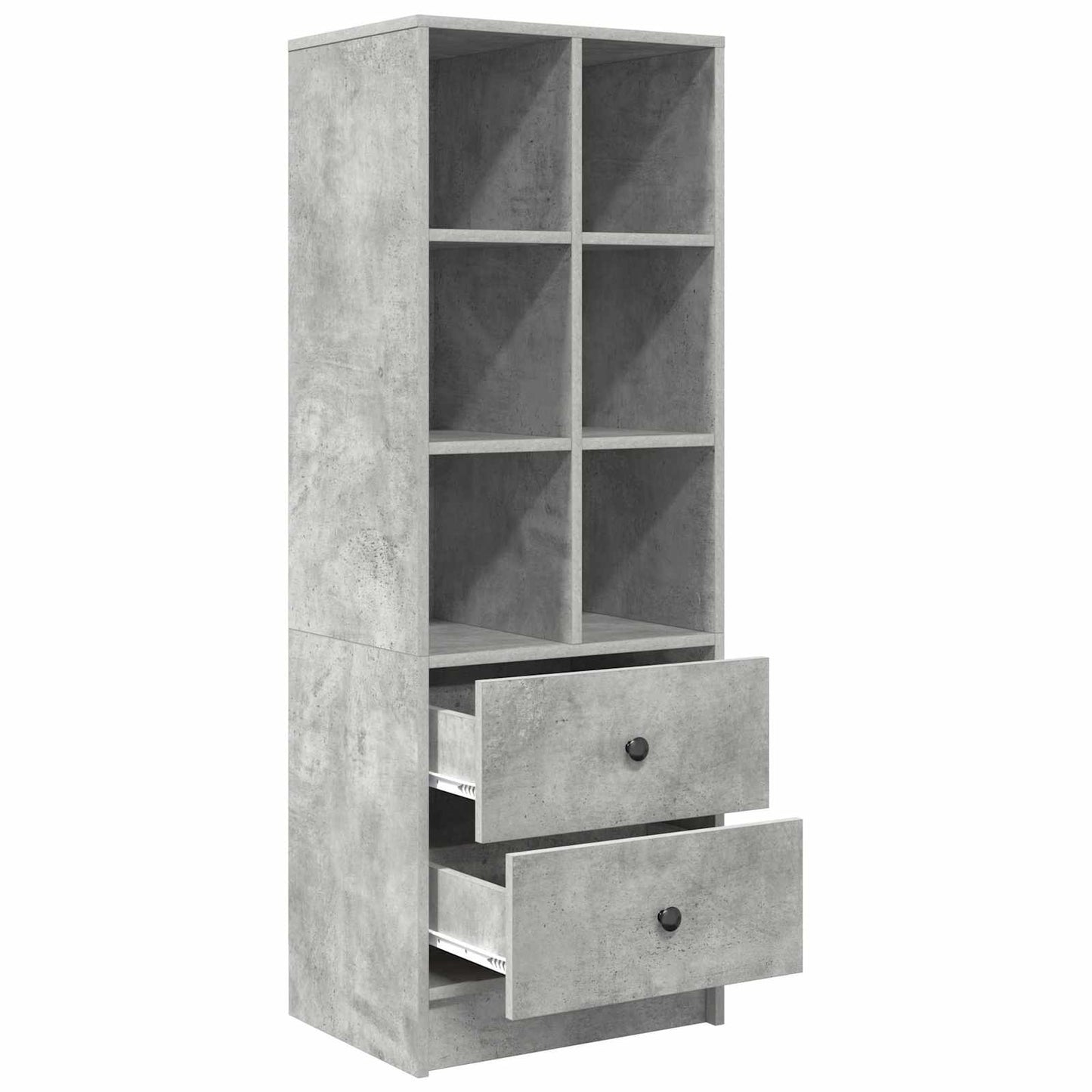 Highboard mit Schubladen Beton Grau 45,5 x 34 x 127 cm