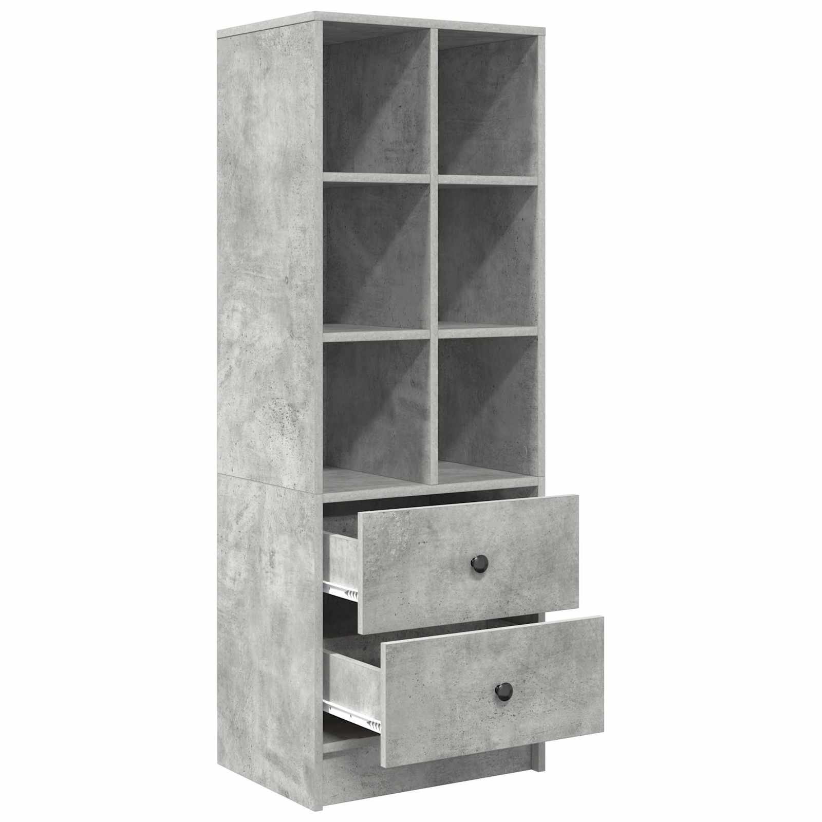 Highboard mit Schubladen Beton Grau 45,5 x 34 x 127 cm
