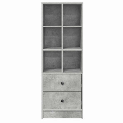 Highboard mit Schubladen Beton Grau 45,5 x 34 x 127 cm