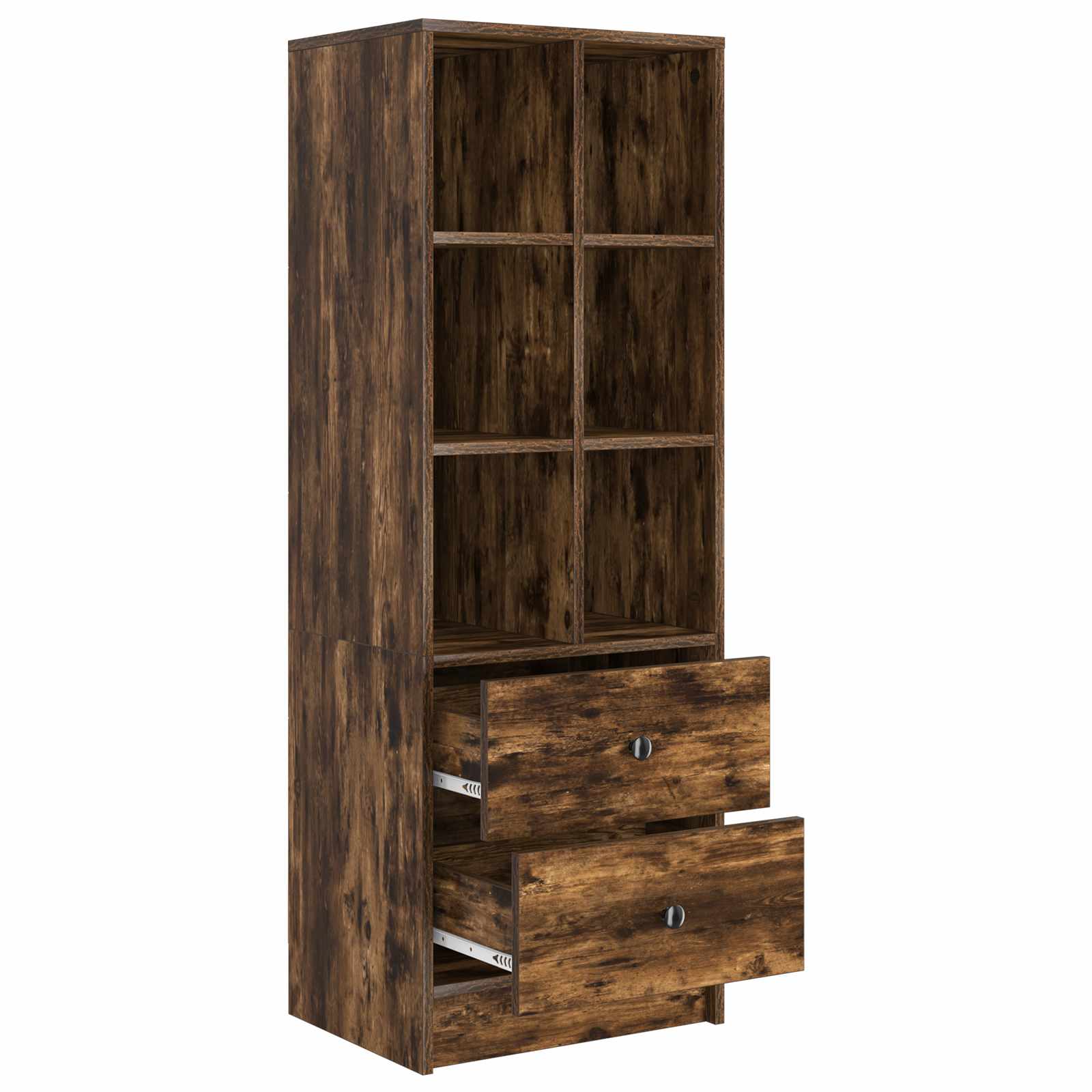 Highboard mit Schubladen Geräucherte Eiche 45,5 x 34 x 127 cm
