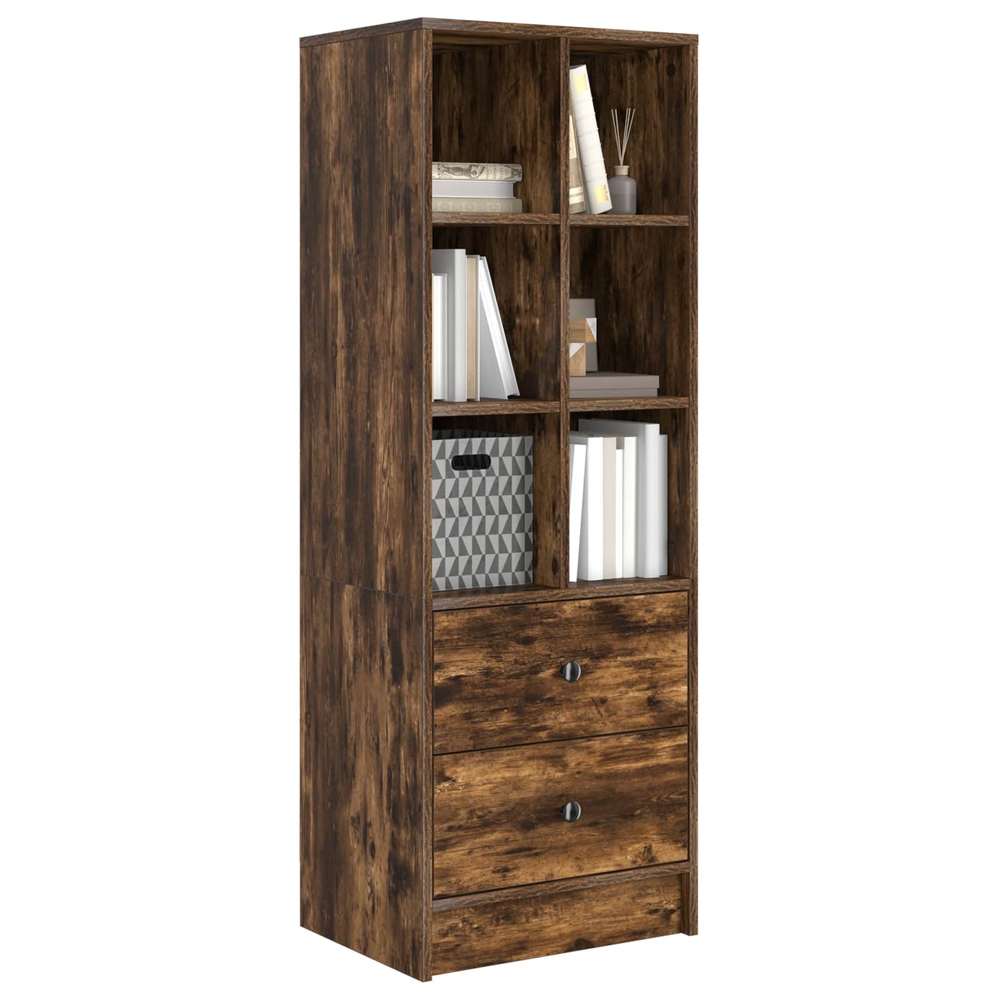Highboard mit Schubladen Geräucherte Eiche 45,5 x 34 x 127 cm