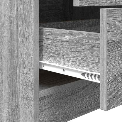 Highboard mit Schubladen Graues Sonoma 45,5 x 34 x 127 cm