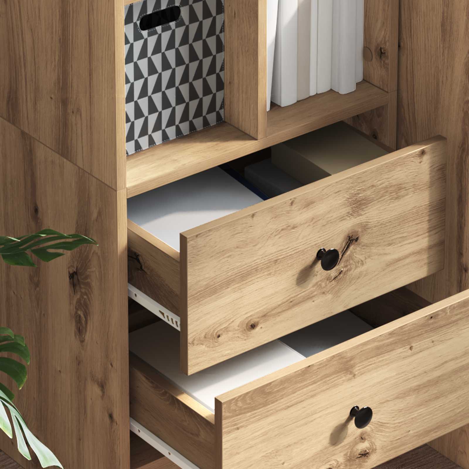 Highboard Artisan-Eiche 45,5 x 34 x 127 cm