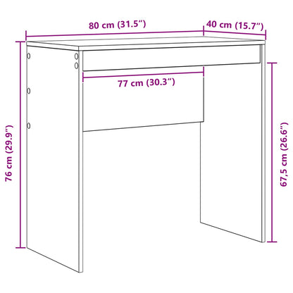 Schreibtisch Weiß 80 x 40 x 76 cm